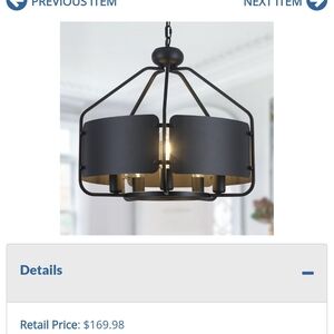 Modern Black Chandelier
